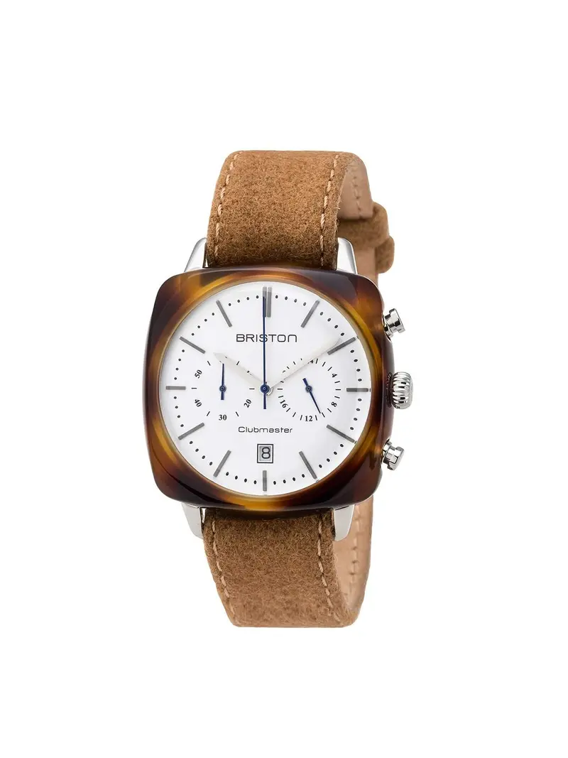 Briston Clubmaster Vintage Acetate Chronograph Tortoise Shell White Dial 40Mm 1