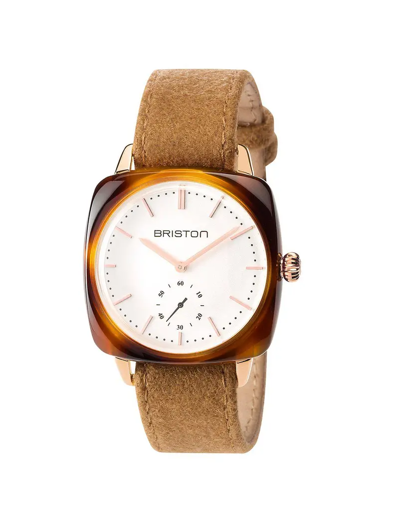 Briston Clubmaster Vintage Acetate Small Second Gold White Dial And Rose Gold 40Mm 1