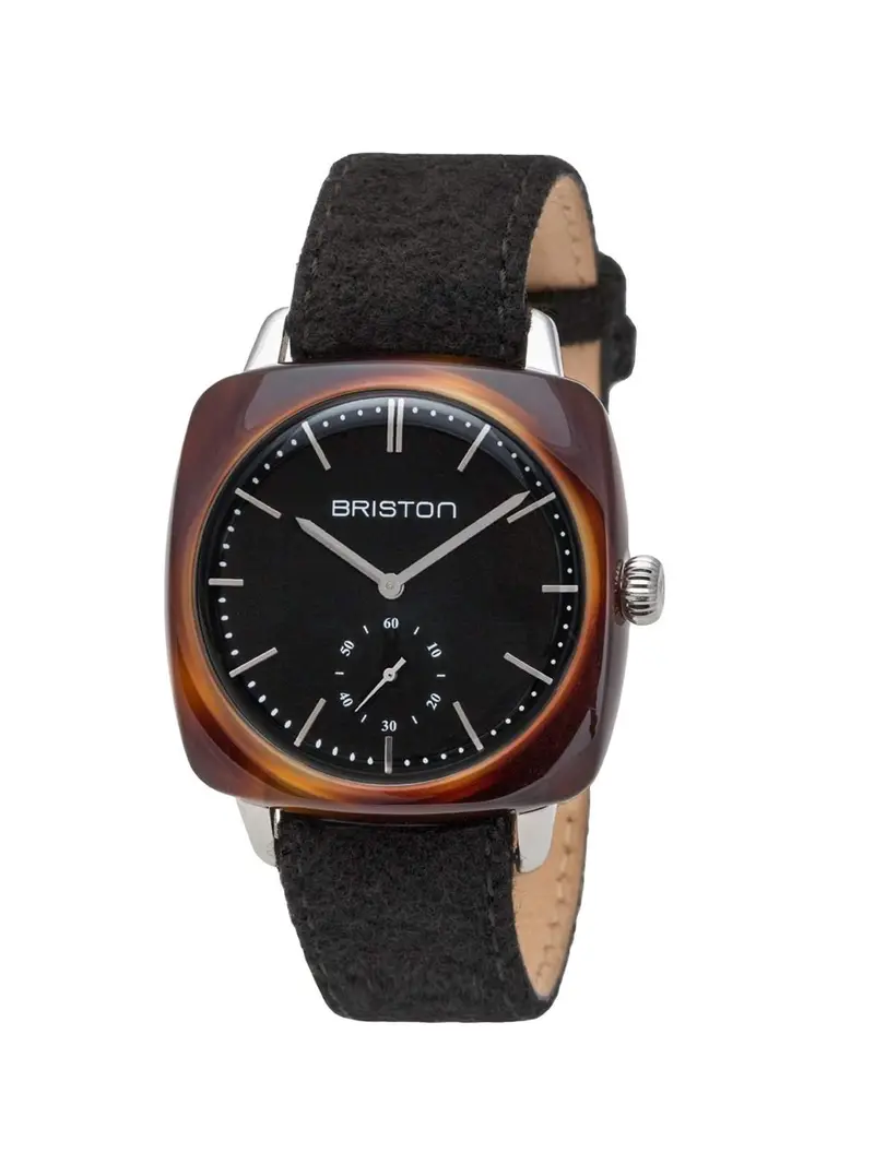 Briston Clubmaster Vintage Acetate Small Second Tortoise Shell Black Dial 40Mm 1