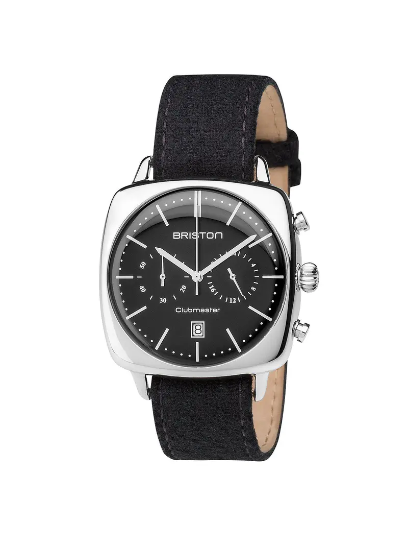 Briston Clubmaster Vintage Steel Chronograph Black Dial 40Mm 1