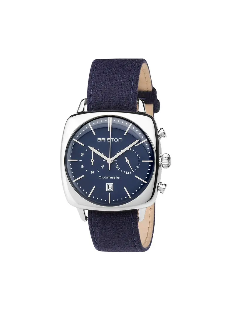 Briston Clubmaster Vintage Steel Chronograph Navy Blue Matt Dial 40Mm 1