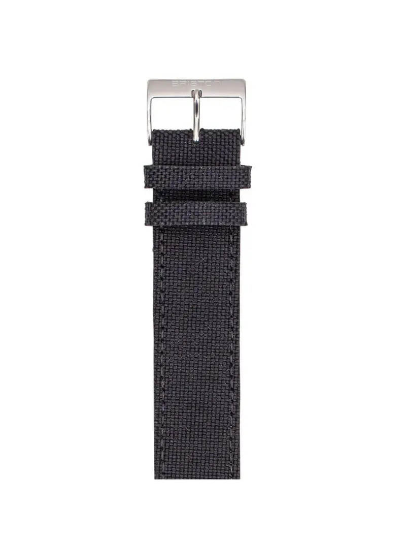 Briston Leather Canvas Strap Black 20Mm 1