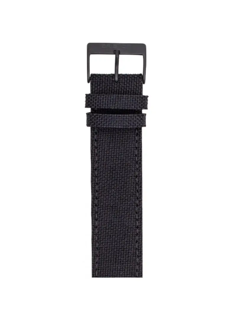 Briston Leather Canvas Strap Black Pvd 20Mm 1