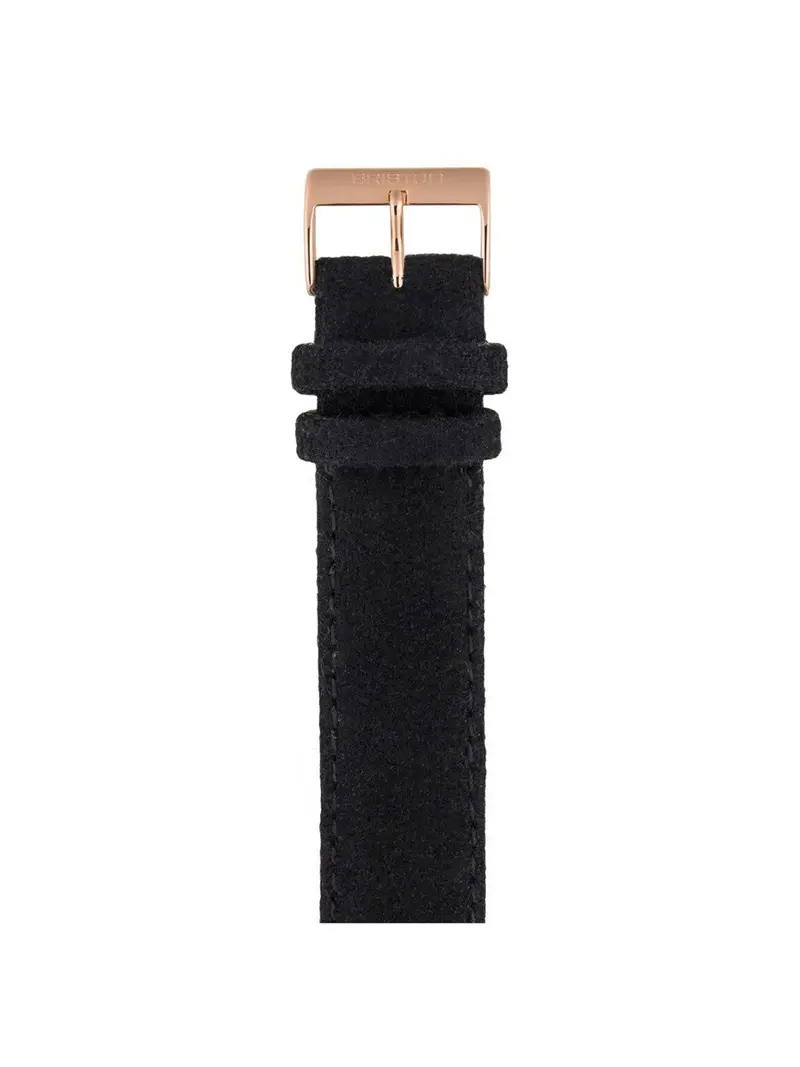Briston Leather Flannel Strap Black Rose Gold 20Mm 1