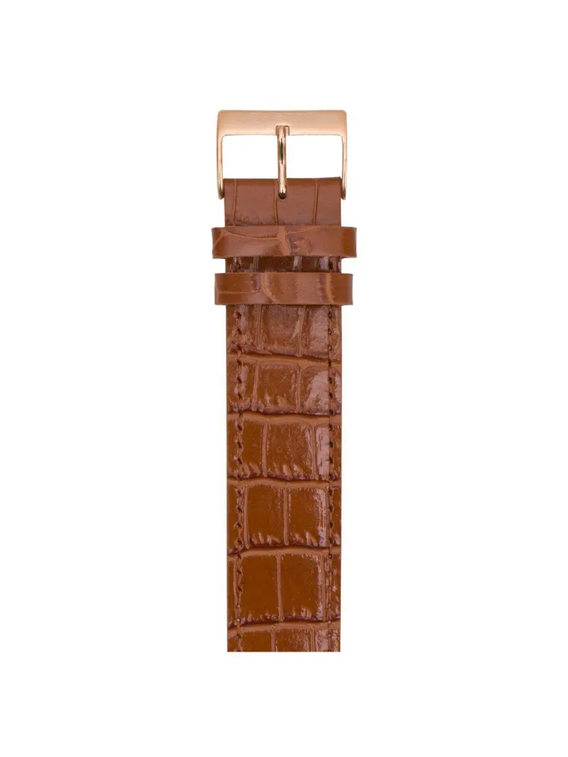 Briston Luxury Leather Strap Brown Alligator Rose Gold 20Mm 1