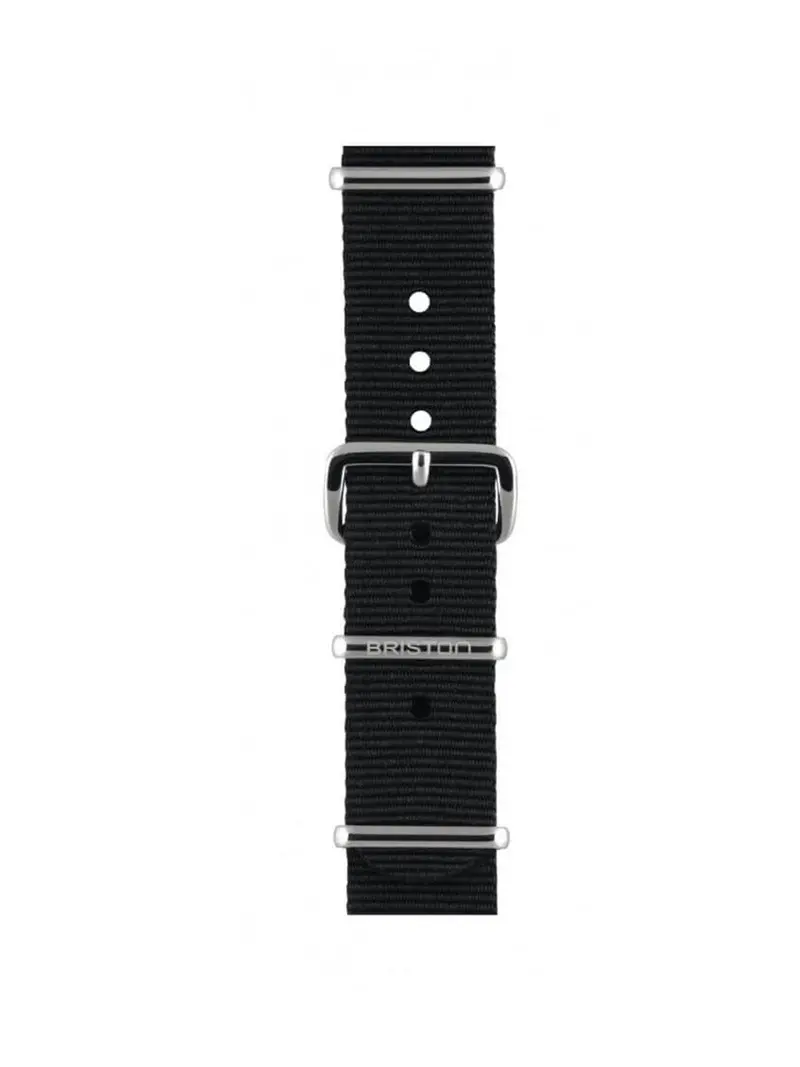 Briston Nato Strap Black Polished Steel 18Mm 1