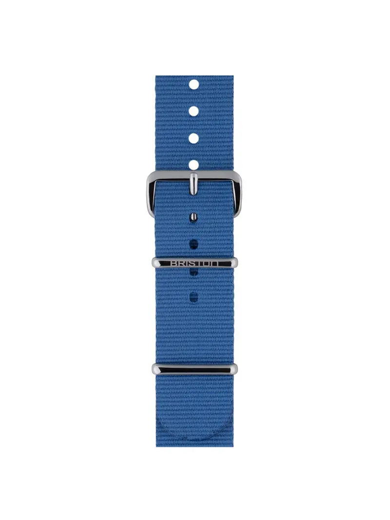 Briston Nato Strap Light Blue Polished Steel 20Mm 1