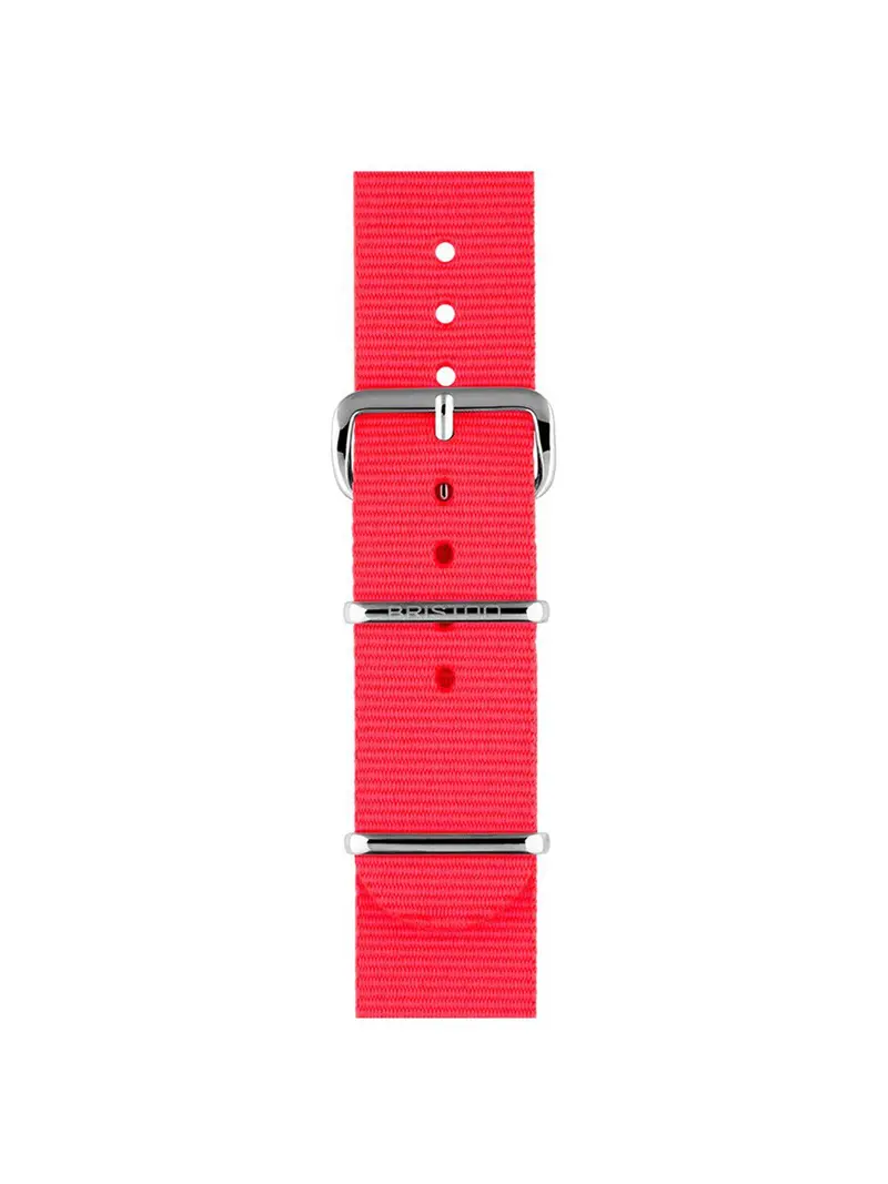 Briston Nato Strap Neon Pink Polished Steel 20Mm 1