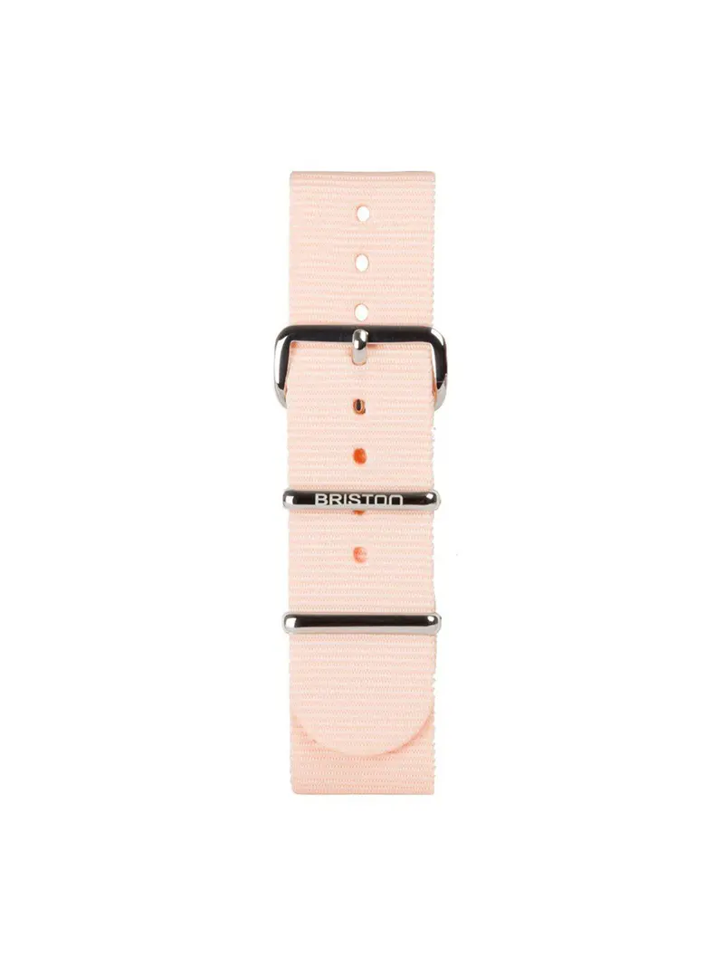 Briston Nato Strap Powder Pink Polished Steel 20Mm 1