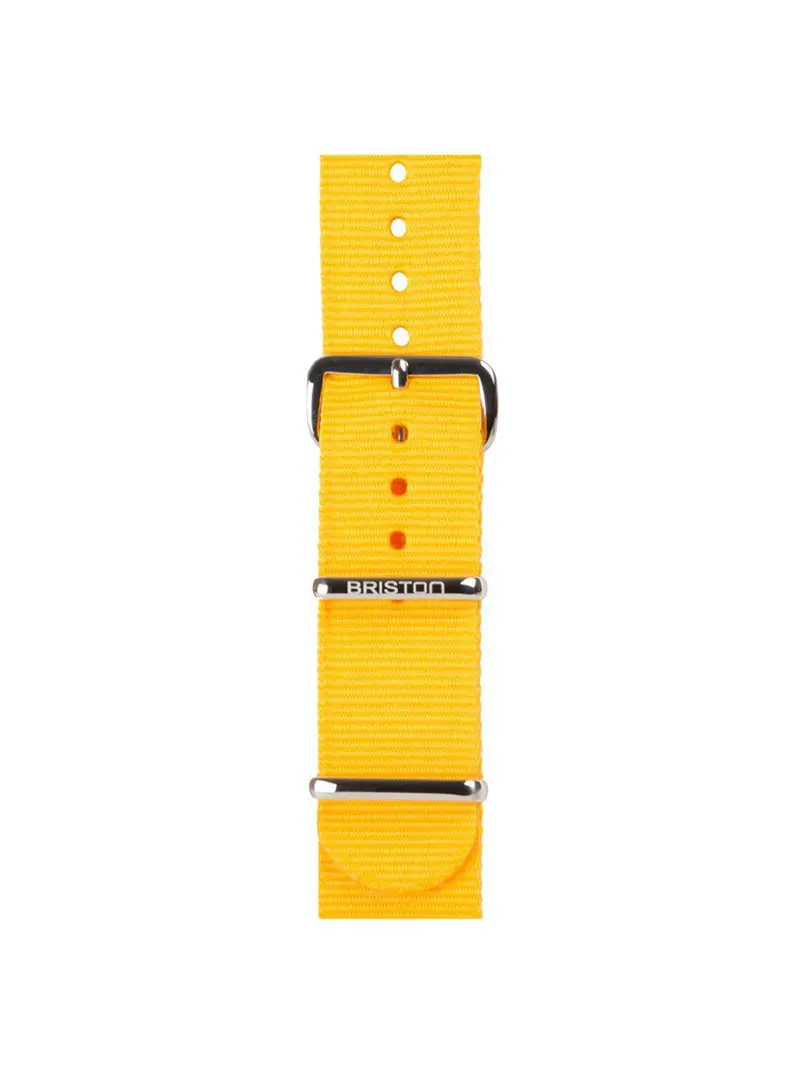 Briston Nato Strap Yellow Polished Steel 20Mm 1