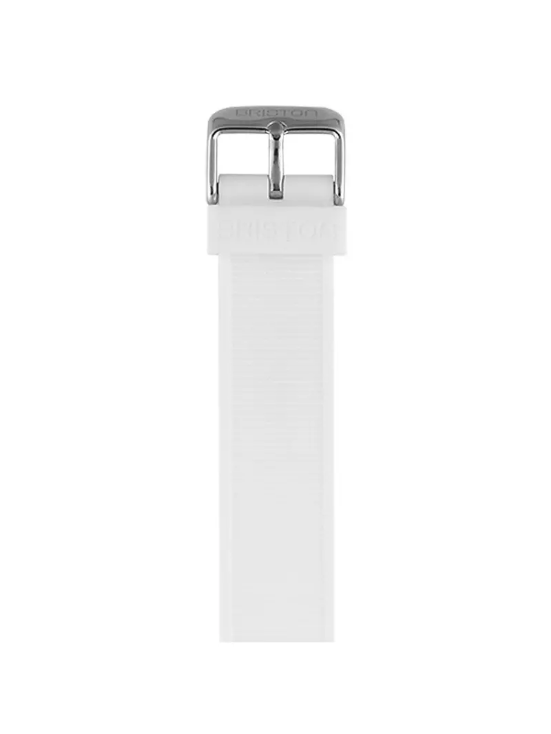 Briston Rubber Strap White Polished Steel 18Mm 1