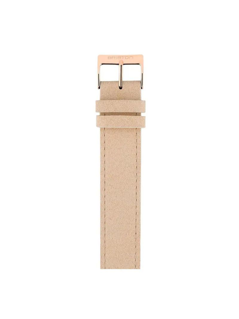 Briston Suede Strap Beige Rose Gold 18Mm 1