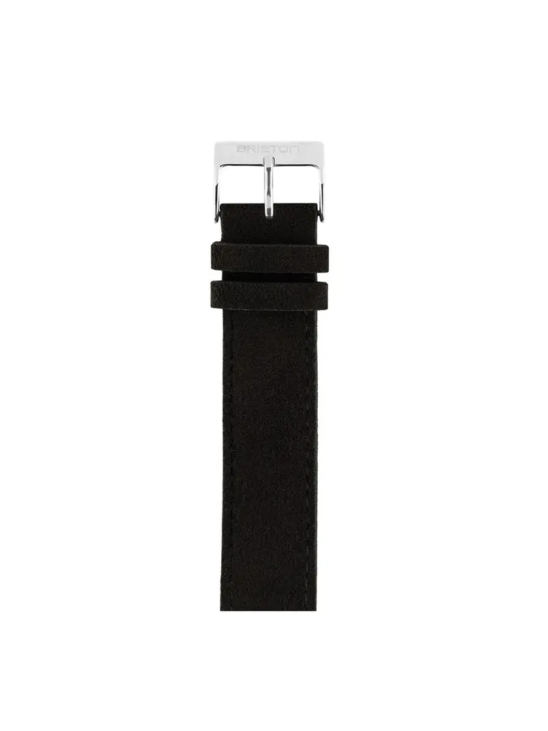 Briston Suede Strap Black Polished Steel 18Mm 1