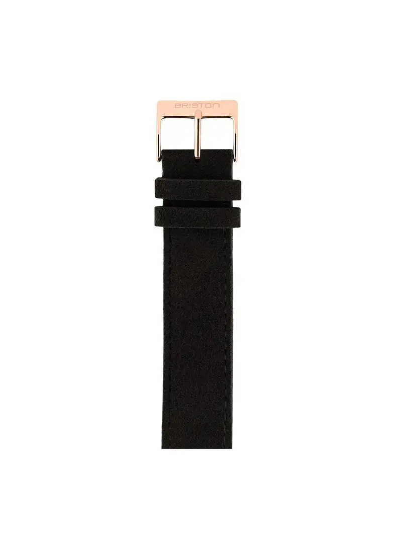 Briston Suede Strap Black Rose Gold 18Mm 1