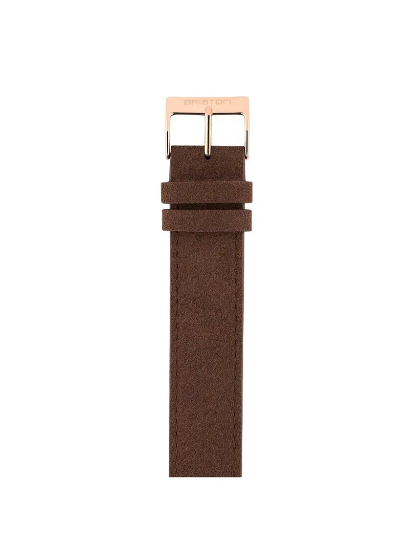 Briston Suede Strap Brown Rose Gold 18Mm 1