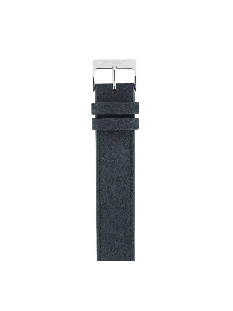 Briston Suede Strap Dark Grey Polished Steel 18Mm 1
