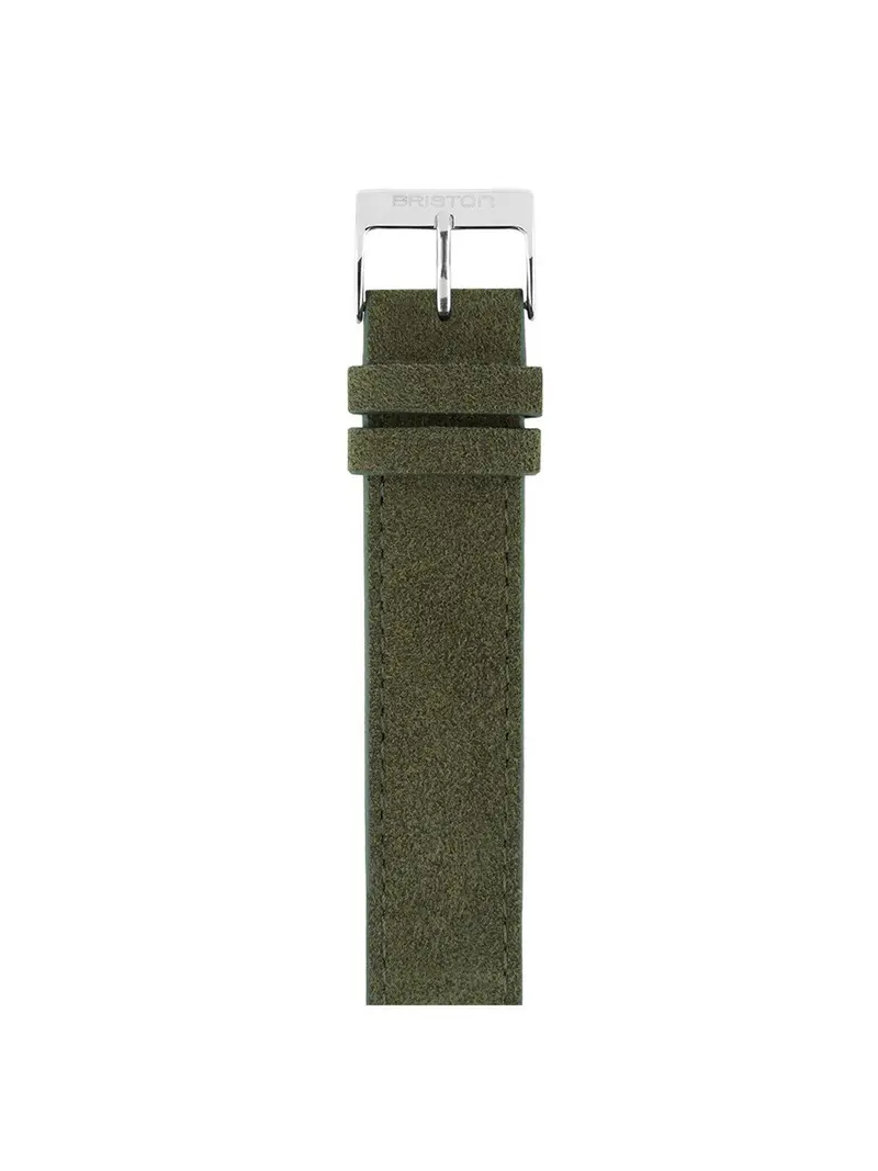 Briston Suede Strap Green Polished Steel 18Mm 1