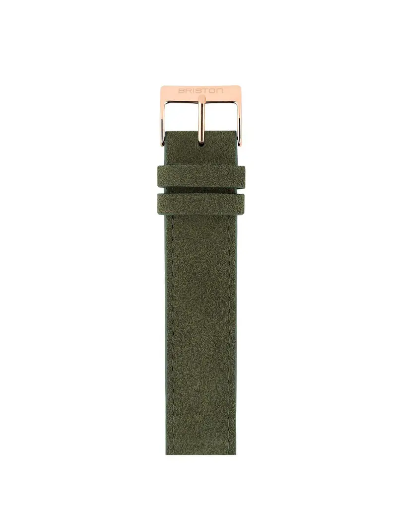 Briston Suede Strap Green Rose Gold 18Mm 1