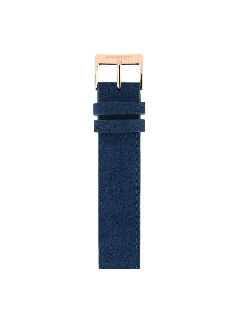 Briston Suede Strap Navy Blue Rose Gold 18Mm 1