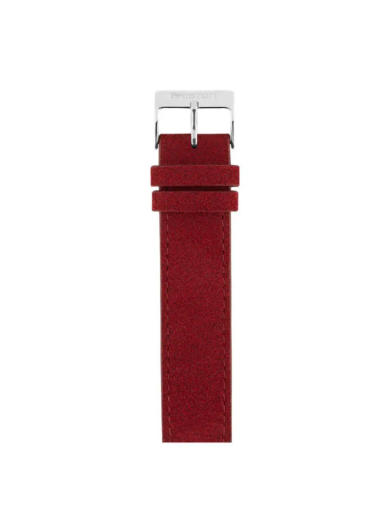 Briston Suede Strap Red Polished Steel 18Mm 1