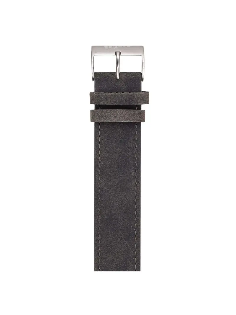 Briston Vintage Leather Strap Black Polished Steel 20Mm 1