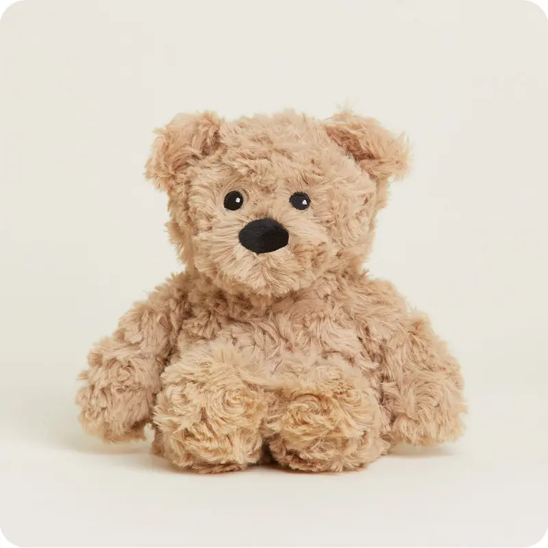 Brown Curly Bear Warmies Junior 1