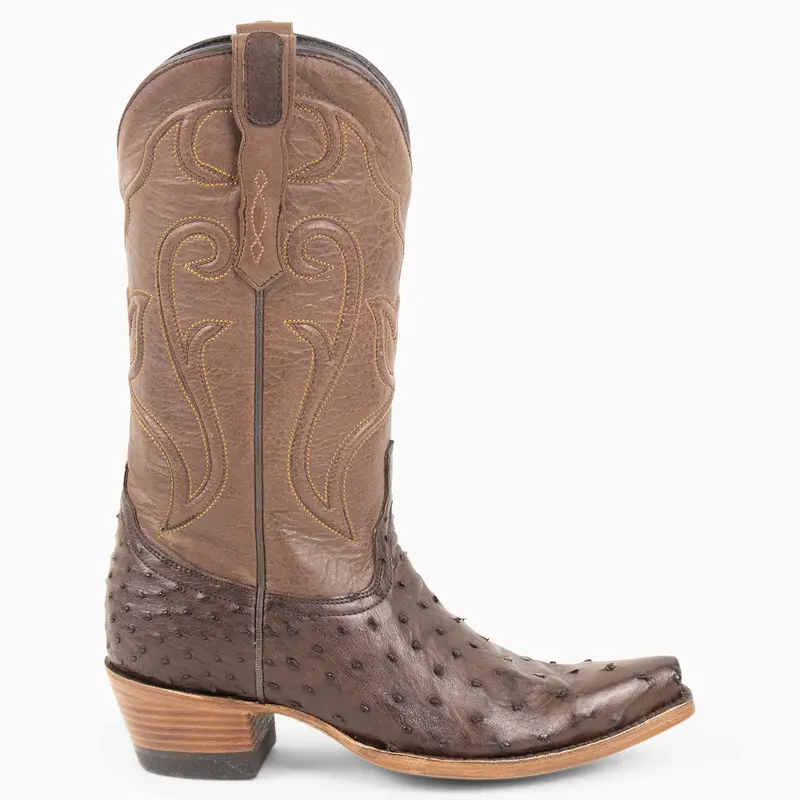 Brown Full Quill Ostrich - Women's Pointed 1