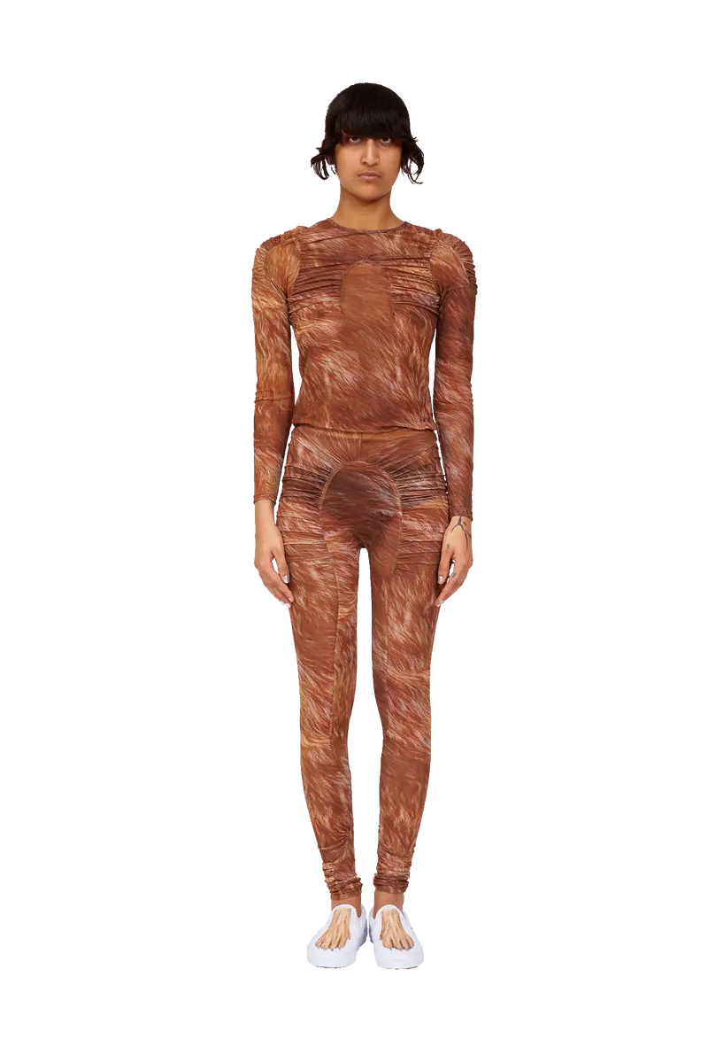 Brown Fur Purr Legging 1