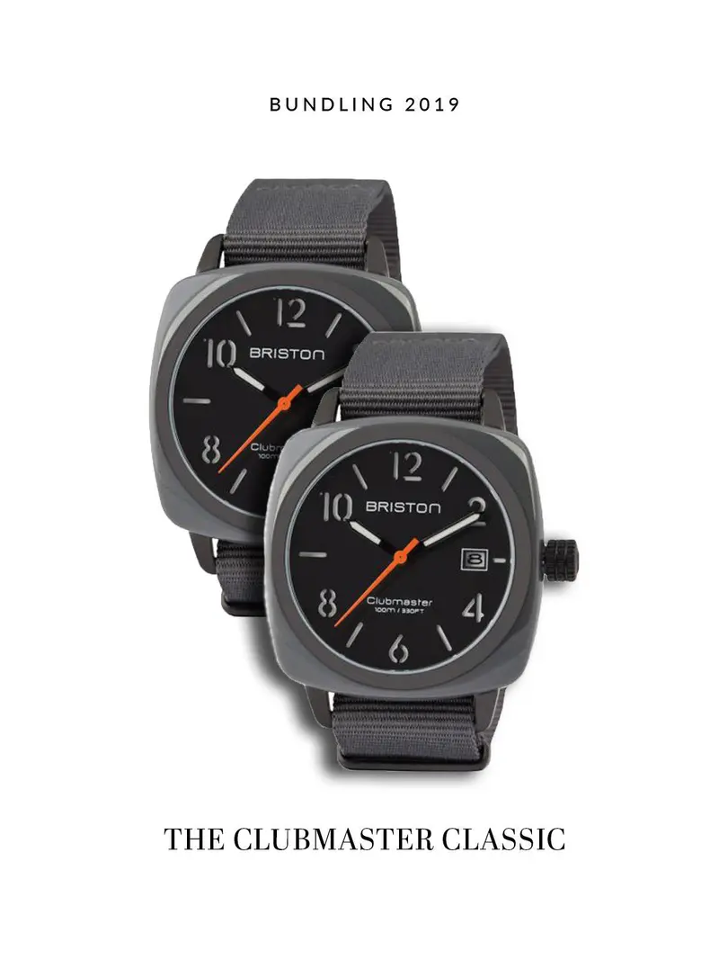 Bundling Briston Clubmaster Classic Acetate Hms Grey Pvd 40Mm 1
