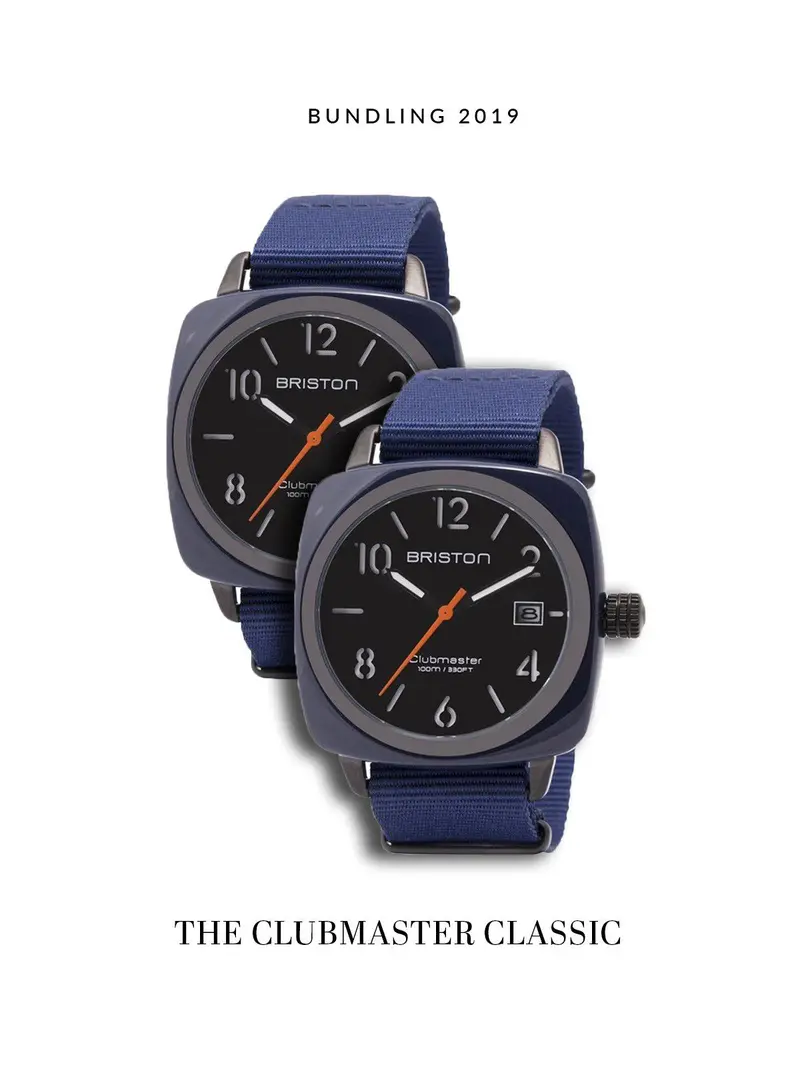 Bundling Briston Clubmaster Classic Acetate Hms Navy Military Pvd 40Mm 1