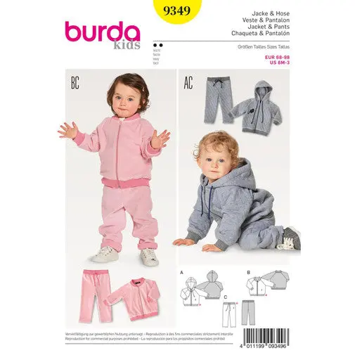 Burda Baby/Child Jogging Suit 9349 1