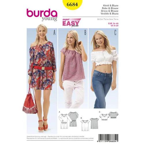 Burda Dress And Blouses 6684 1