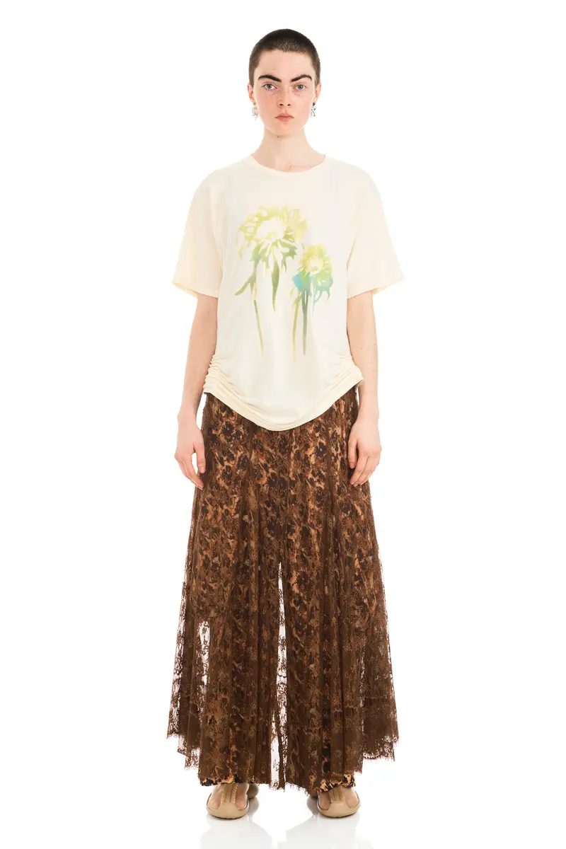 Butter Faded Flower Katina Tee 1
