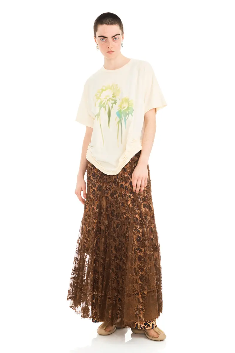 Butter Faded Flower Katina Tee 2