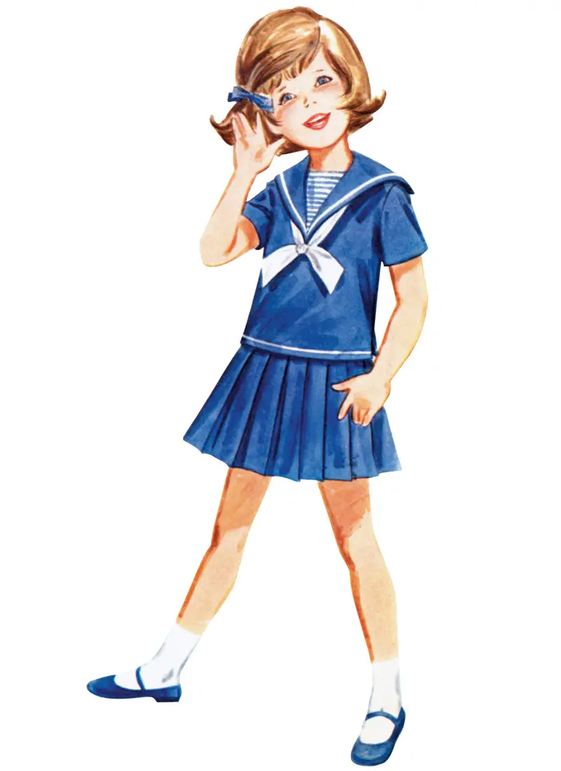 Butterick Children's Skirt, Overblouse, Trousers, Shorts And Dickey B7054 1