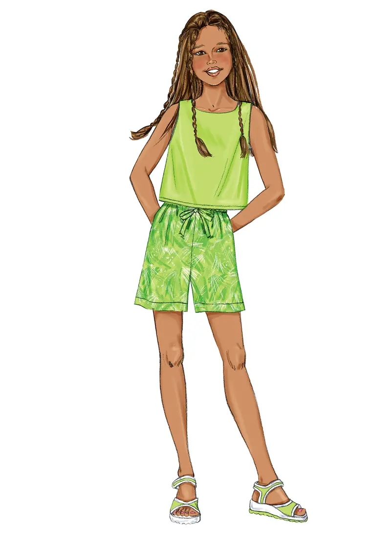 Butterick Girl/Teen Top, Dress, Shorts B3860 1
