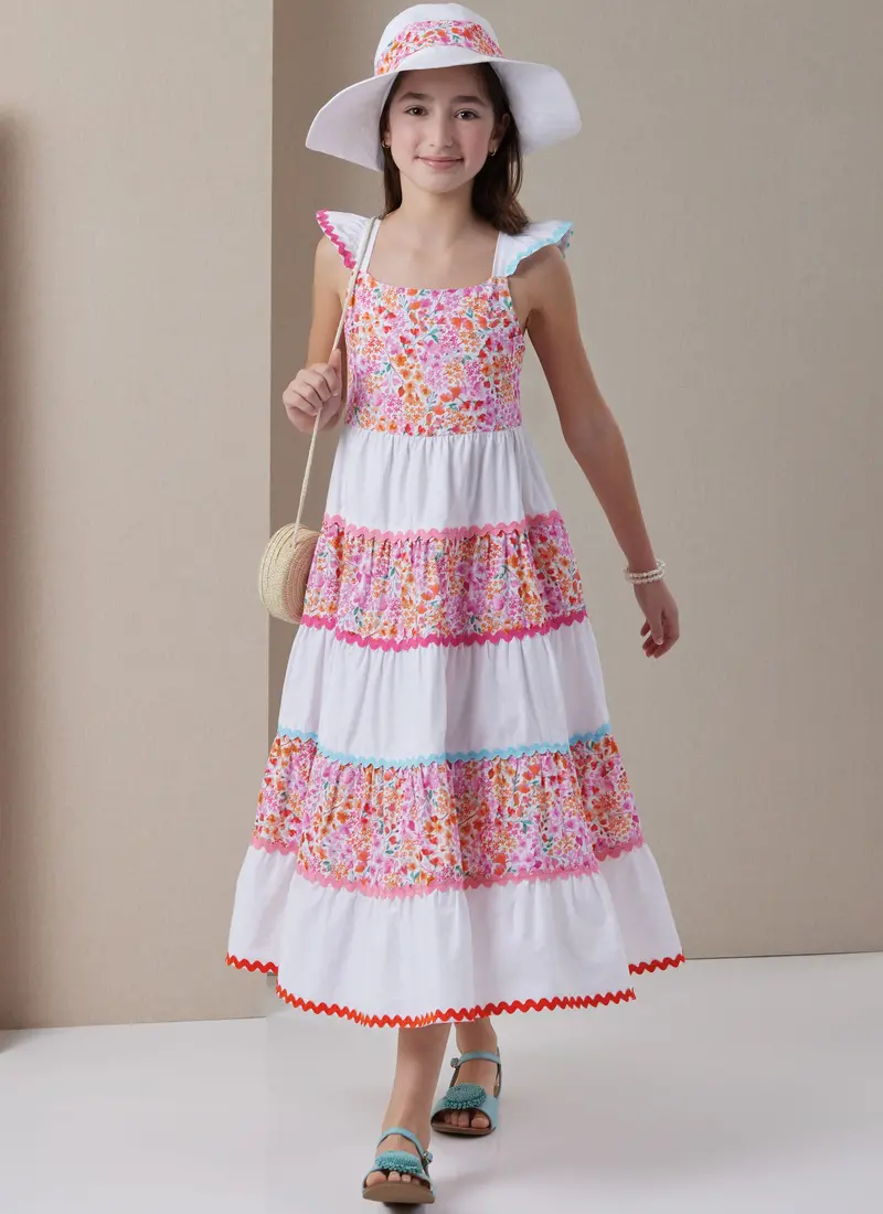 Butterick Girls' Dress And Hat B7051 1