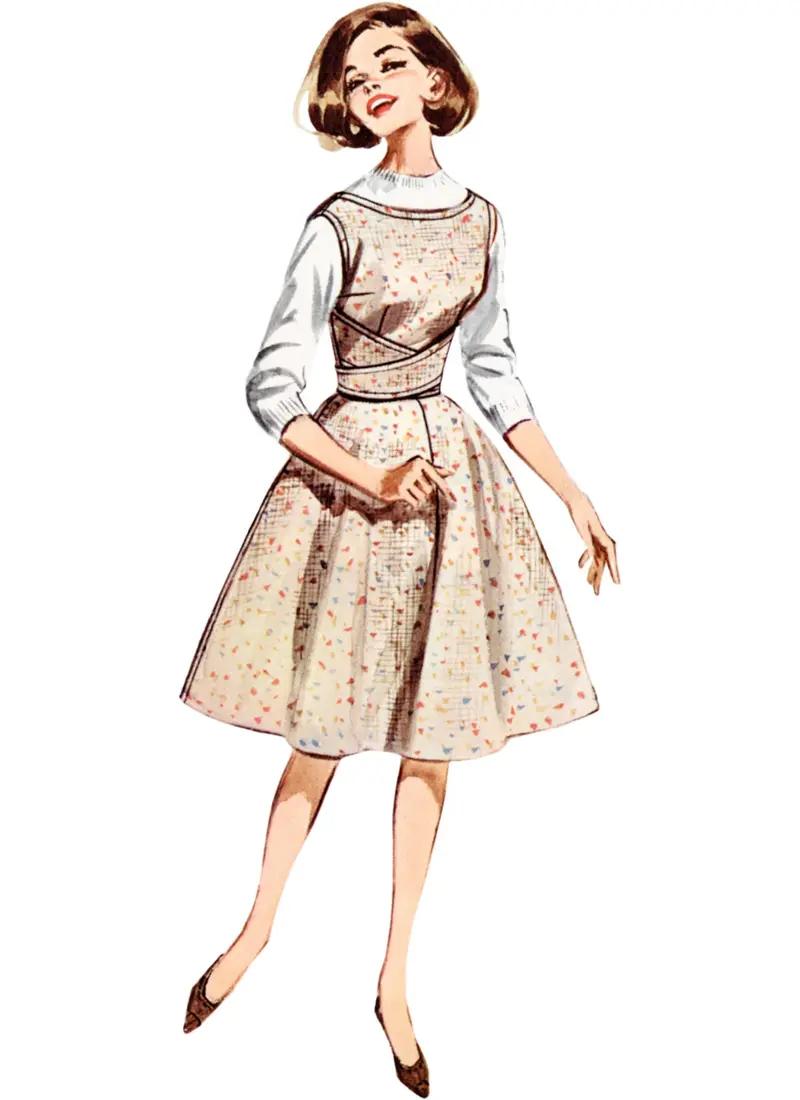 Butterick Vintage Pinafore Dress B6955 1