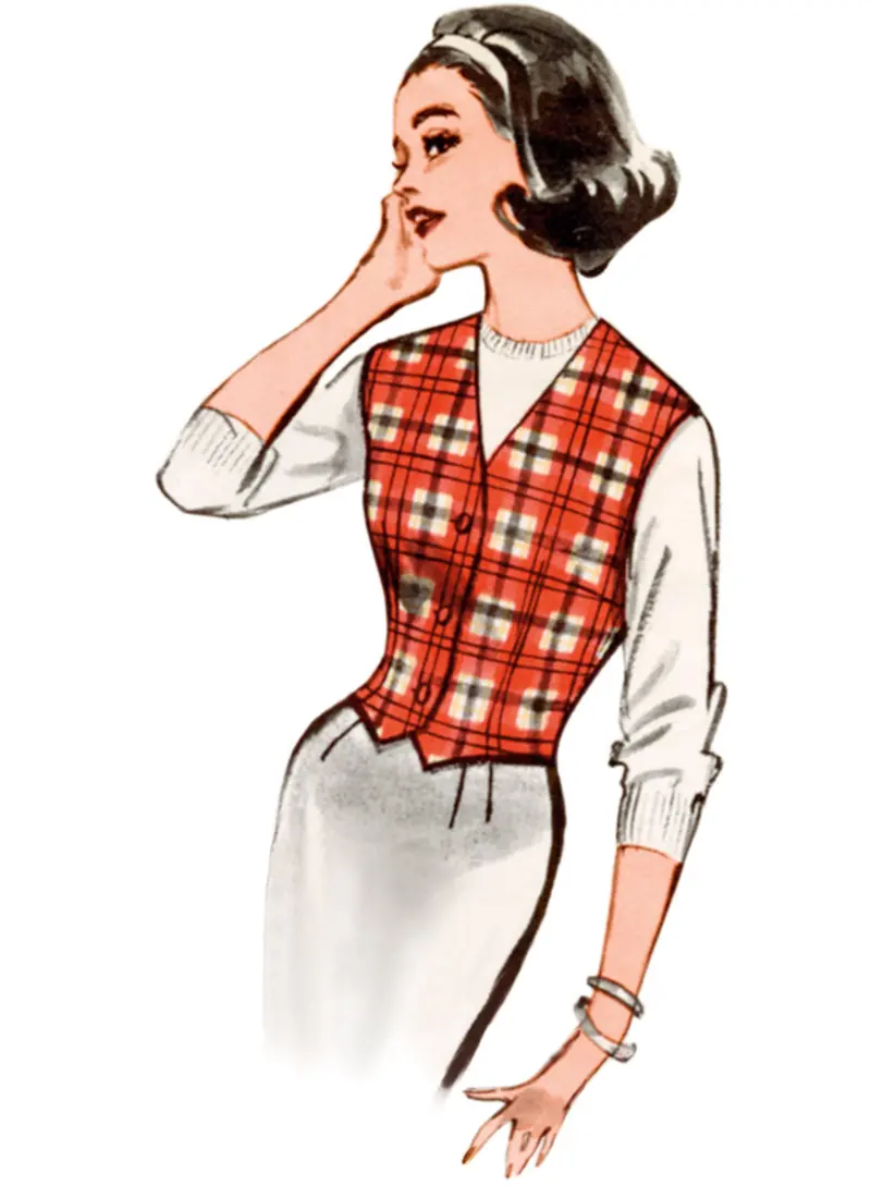 Butterick Vintage Vest Or Waistcoats B7018 1