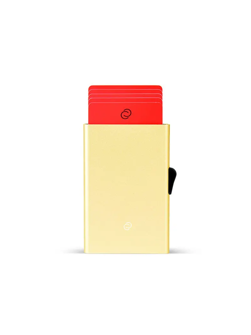 C-Secure Aluminium Rfid Cardholder Champagne Gold 1