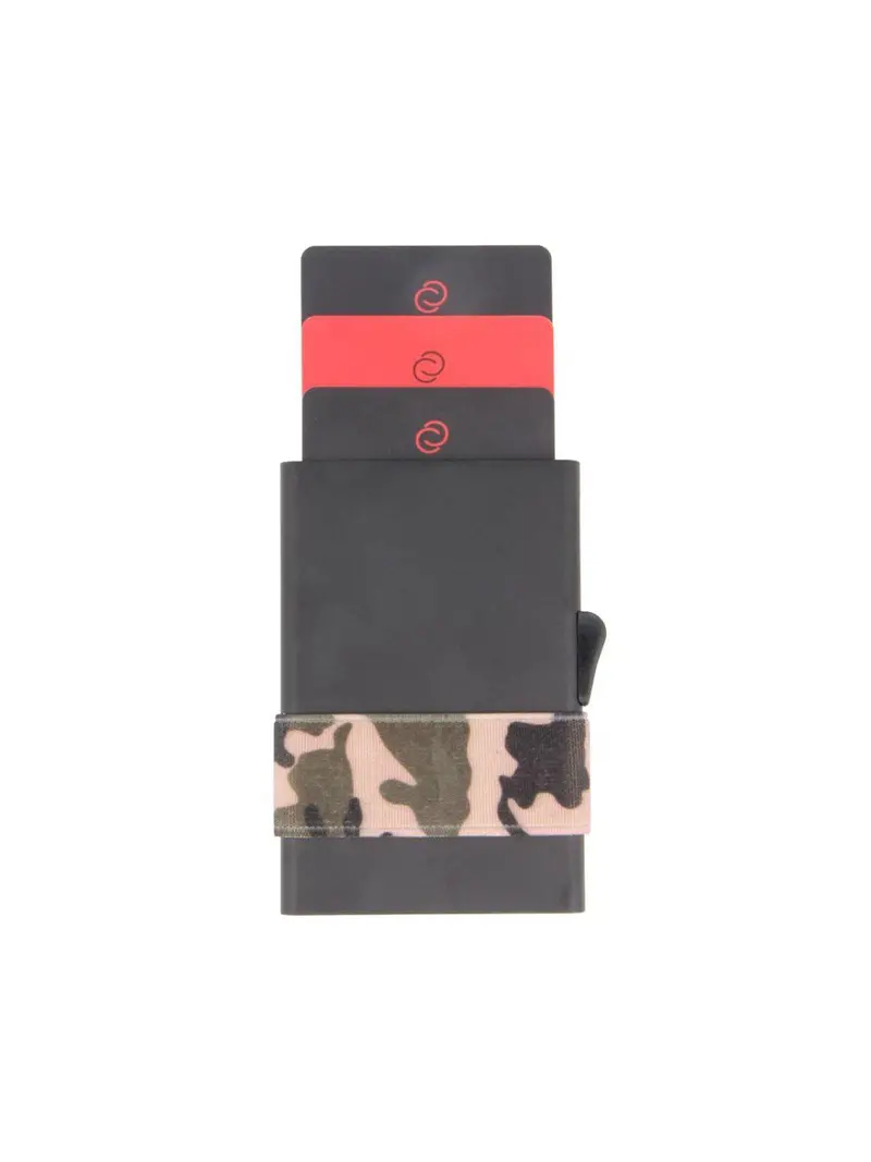 C-Secure Aluminium Rfid Cardholder With Money Band Black Camo 1