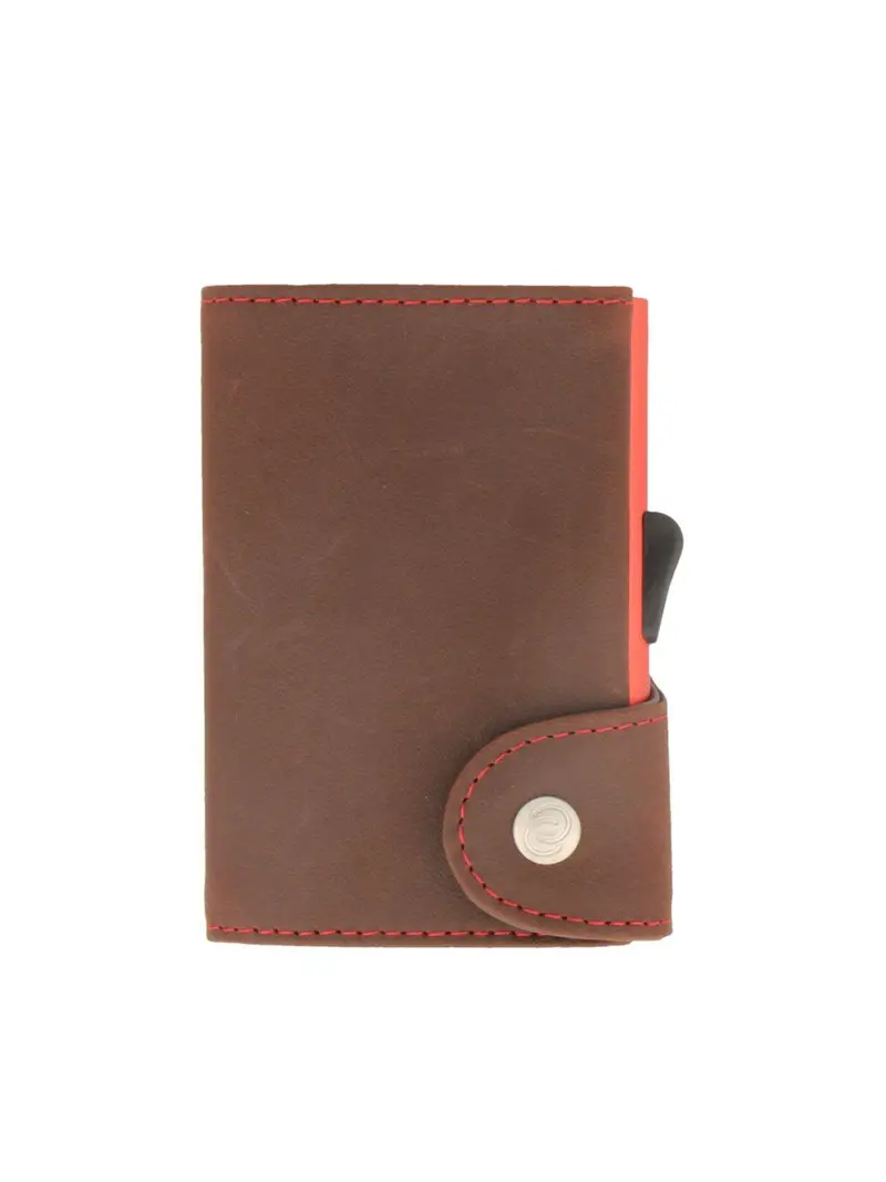C-Secure Italian Leather Rfid Wallet Auburn 1