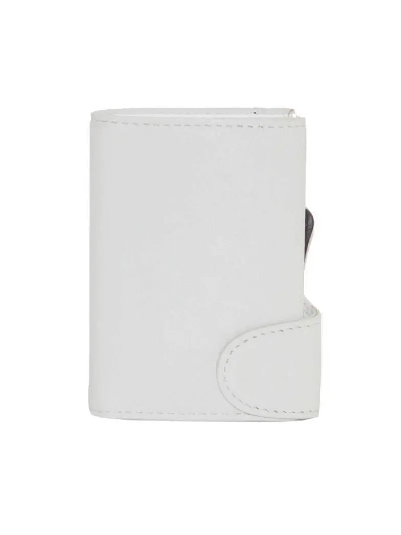 C-Secure Italian Leather Rfid Wallet Bianco Ottico 1