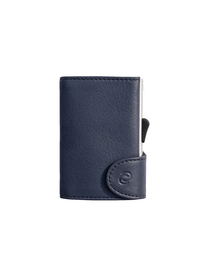 C-Secure Italian Leather Rfid Wallet Blu Marino 1