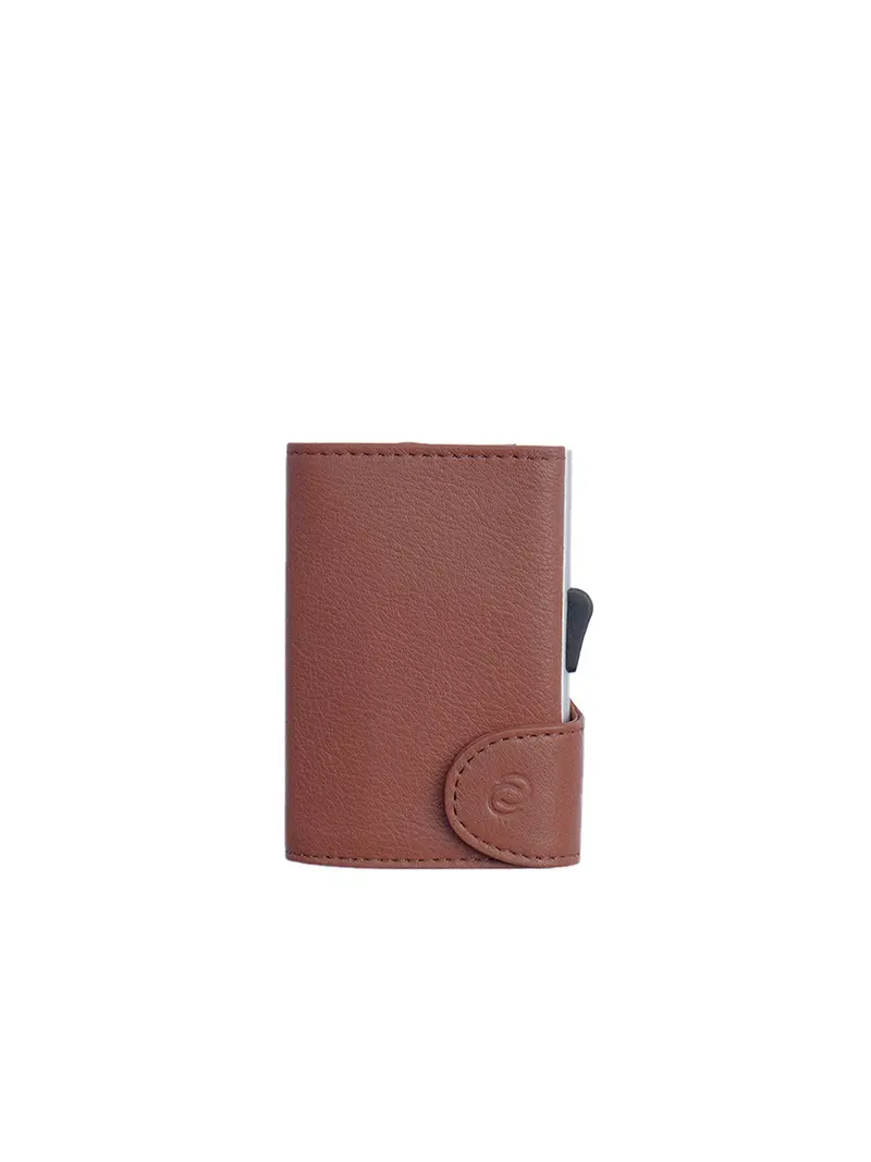 C-Secure Italian Leather Rfid Wallet Bruciato 1