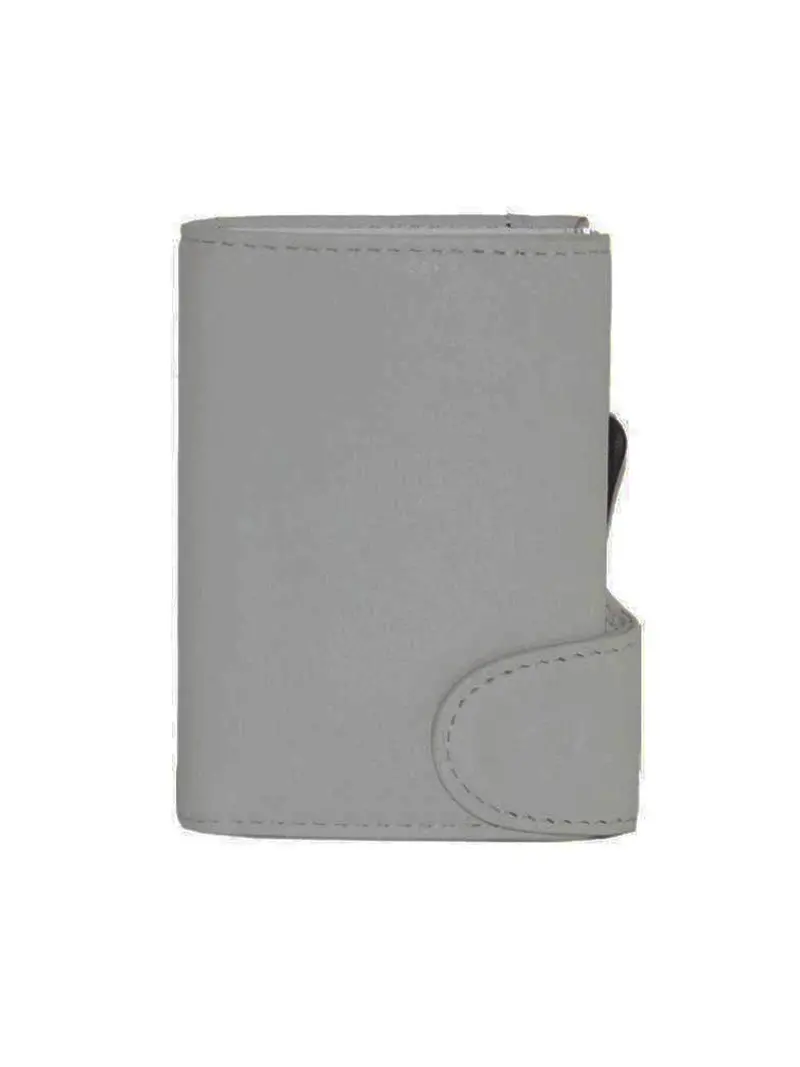 C-Secure Italian Leather Rfid Wallet Fog 1