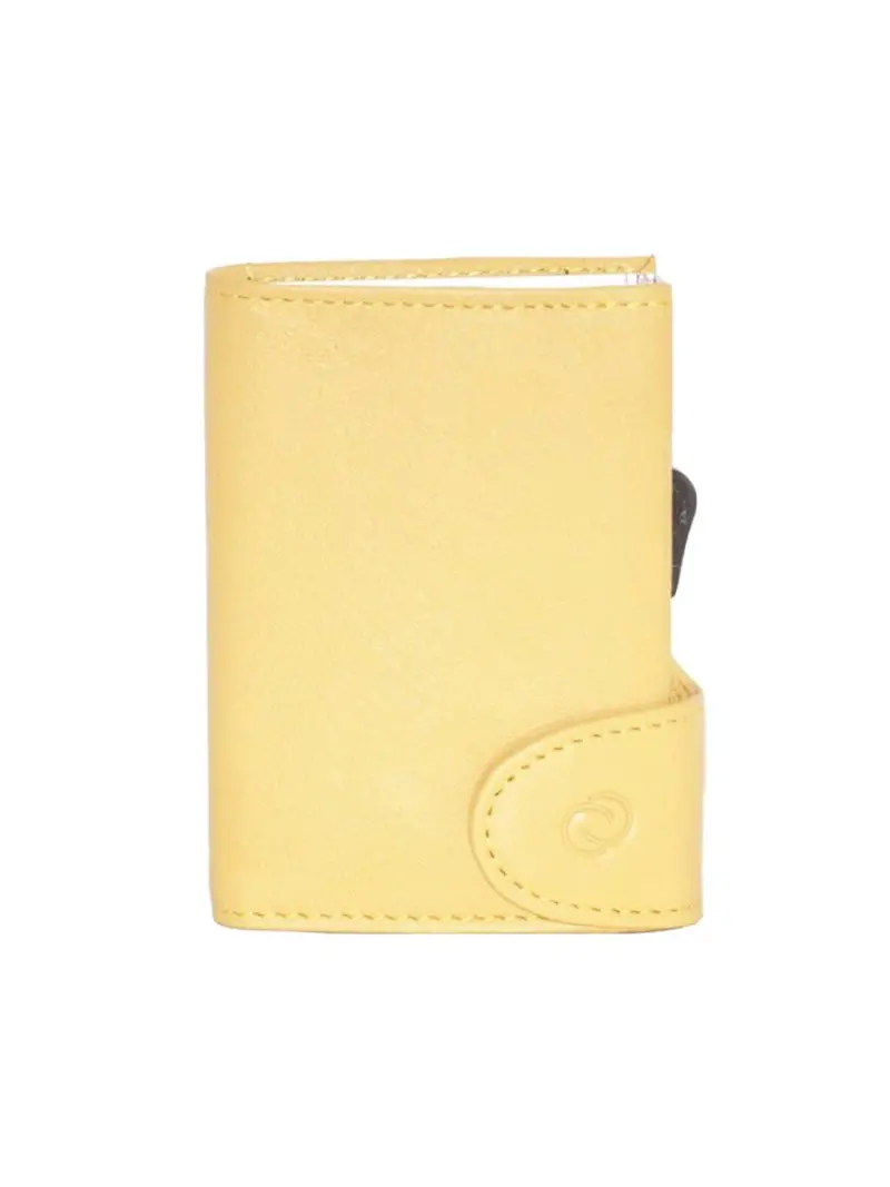 C-Secure Italian Leather Rfid Wallet Giallo Sole 1