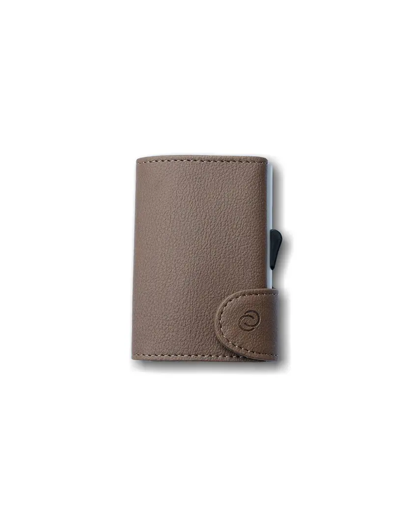 C-Secure Pu Leather Rfid Wallet Khaki Brown 1