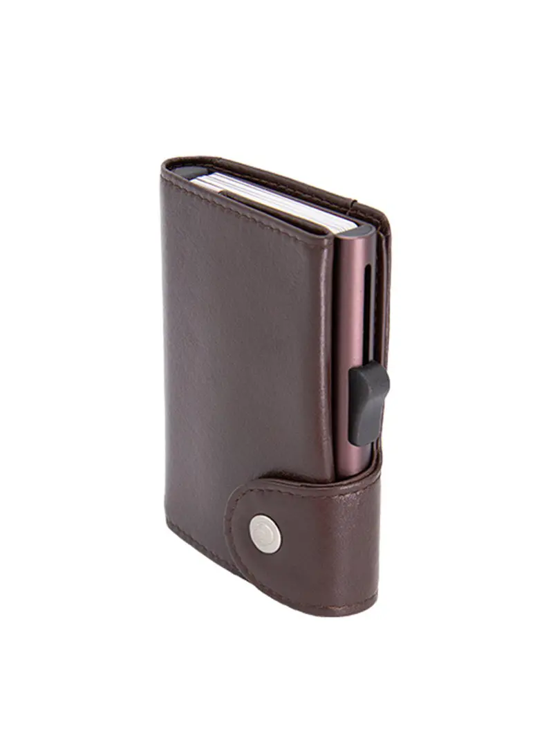 C-Secure Xl Italian Leather Wallet Rfid Mogano Brown 1