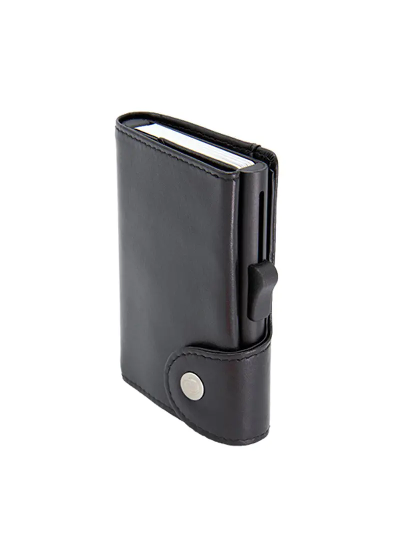 C-Secure Xl Italian Leather Wallet Rfid Nero Black 1